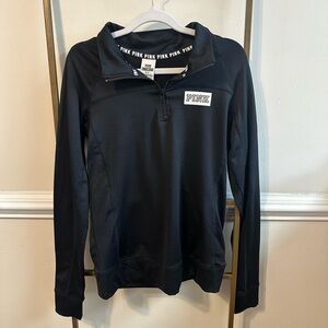 PINK Victoria's Secret Black Half-Zip Sweatshirt